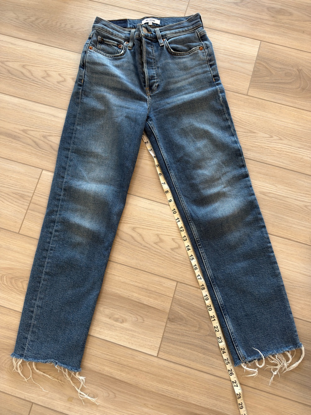Re/Done 70’s Stove Pipe Vintage-Inspired Jeans - Picture 2 of 9